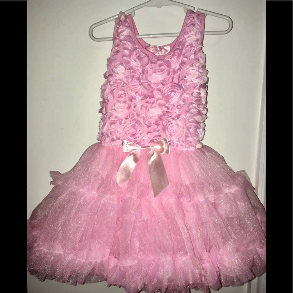 Popatu dress rosette dress first birthday 2- 3t